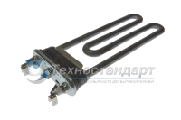 Тэн 1500W, прямой, без отверстия под датчик, L=180 мм, l=19 мм, широкая резинка с "юбкой", сдвоенные клеммы, Thermowatt, для Candy, код 90457730