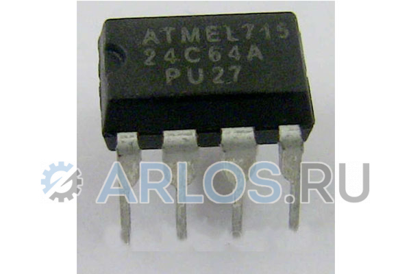 Микросхема для стиральной машины ПЗУ 24C64A Atmel (DIP)